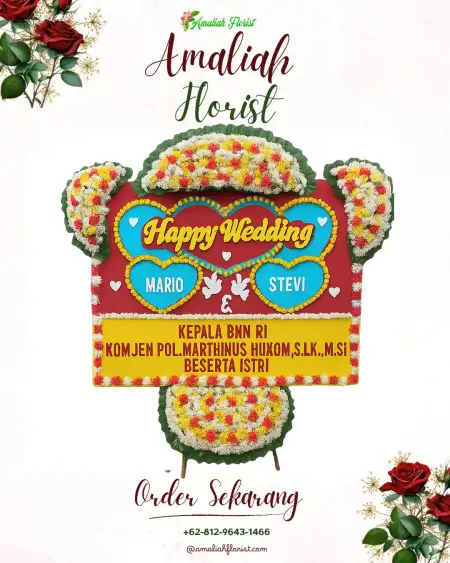 Papan Bunga Pernikahan Kedalemanwetan